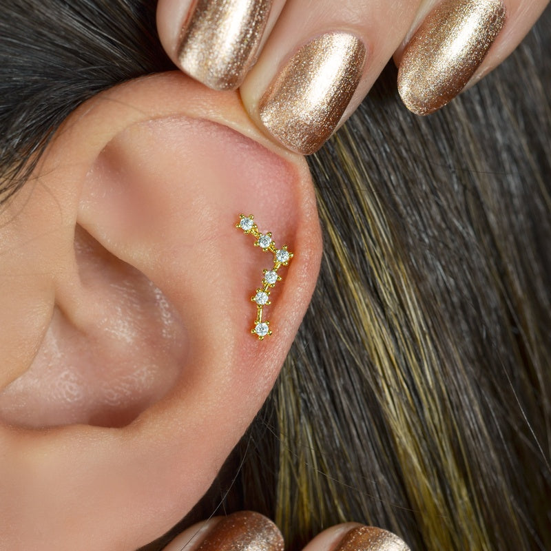 12 Zodiac Constellation Ear Piercing