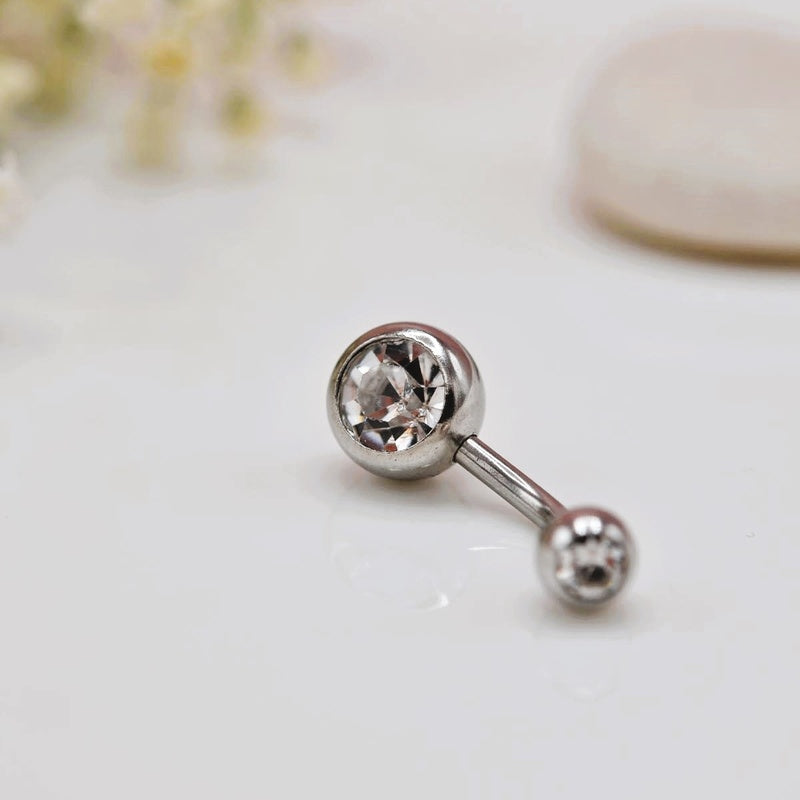 Navel & Belly Piercing with Ball Stones