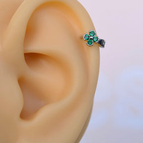 Mini Floral Tragus Piercing for Helix, Cartilage, and Lobe