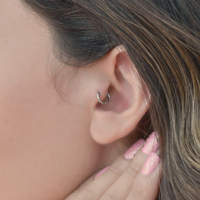 Plain Steel Ring Tragus Piercing for Helix and Cartilage