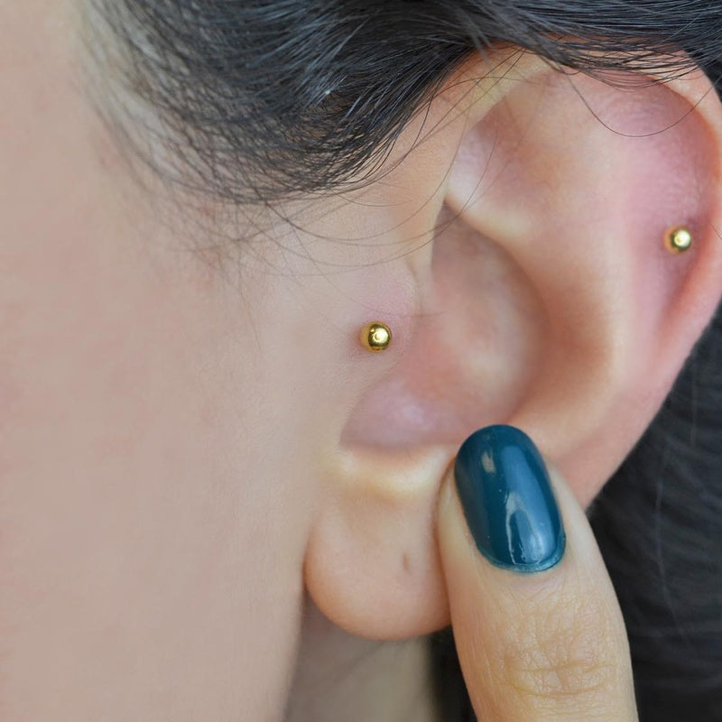 Flat Back Steel Piercing for Conch, Cartilage, and More