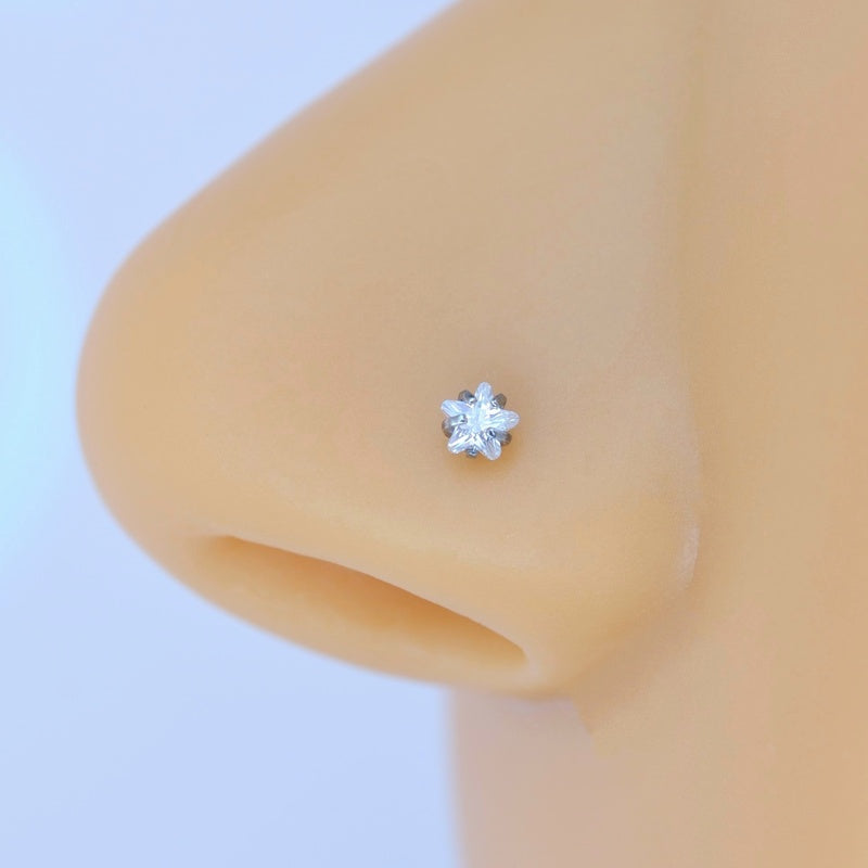 Star Solitaire Nose Piercing 3mm