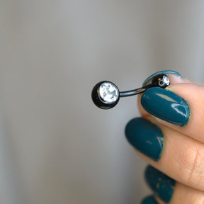 Navel & Belly Piercing with Ball Stones