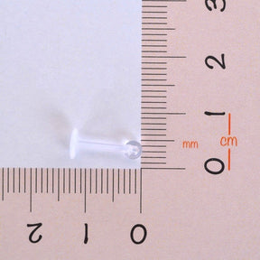 Bioflex Hypoallergenic Antiallergic Transparent Silicone Piercing 8 mm Flat Back