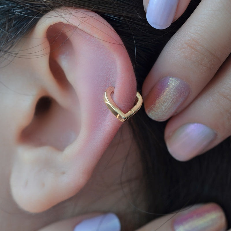 Heart Model Ring Piercing Tragus Helix Cartilage Earring