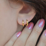 Hoop Earrings Nose Rings Ring Piercing Hoop Flat Lip Eyebrow Gold and Silver 8 mm 10 mm 12 mm 14 mm 16 mm 18 mm 20 mm