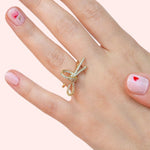 Bow Ring Adjustable Vintage Ring Knuckle Joint Gold Ring Silver Ring Cute Ring Women Ring Gemstone Ring