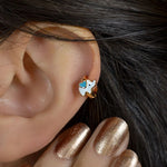 Blue Heart Mini Elephant Tragus Piercing Helix Cartilage Upper Lobe Earring