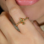 Cross Ring - Adjustable Vintage Ring Knuckle Joint Gold Ring Silver Ring Cute Ring Women Ring
