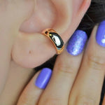 Curved Simple Compression Cartilage Ear Cuff Gold and Silver Colour