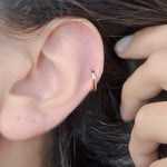 Flat Earrings Ring Earrings, Hoop Earrings Helix Piercing, Tragus Piercing Gold Silver Gift For Her