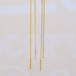 Long Chain Earrings Thin Chain Earrings Huggie Earrings Gold Chain Silver Chain Earring Set