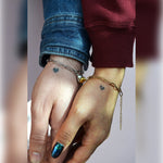 Matching Heart Magnetic Couple Bracelets,, Couple Bracelet, Best Friend, Partner Bracelet, Couple Jewelry, Chain Bracelet Gold Silver