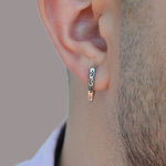 Antique V Model Steel Mens Earring Mens Earrings Male Huggie Antique Thumb Vintage