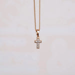 Mini Cross Necklace Minimal Cross Necklace