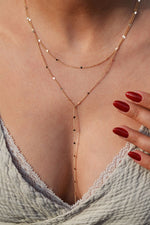 Lariat Necklace, Y Necklace,Long Necklace, Summer Necklace, Chain Necklace, Decollete Necklace, Long Layering Necklace, Gold Silver