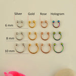 Horseshoe Earring Piercing Nose Ring For Tragus, Septum Ring, Helix, Cartilage Conch, Ring Barbell Lip Eyebrow Nose Bar