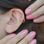 Flat Ring Earrings, Hoop Earrings, Piercing for Helix and Cartilage Gold Silver Gift For Her