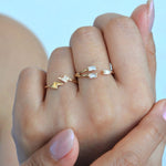2 Of Set Ring Set Adjustable Ring Knuckle Ring Joint Rings Lightning Ring Midi Rings