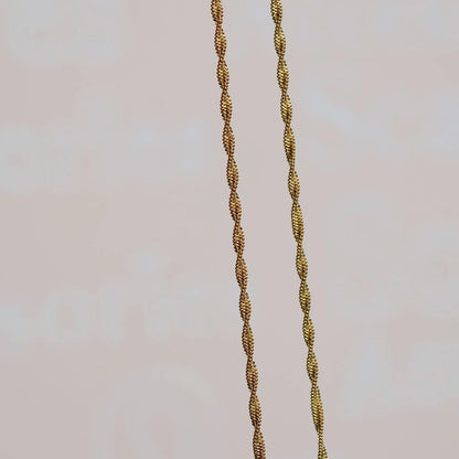 Luminous Rotating Steel Chain Necklace in Silver - 45 cm