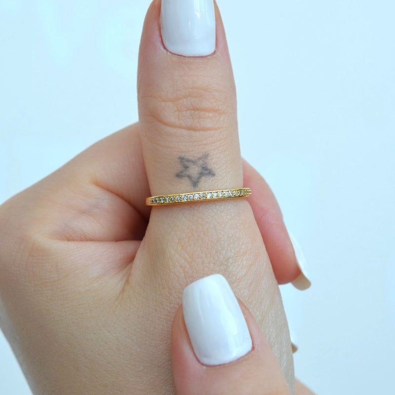 Adjustable Zircon Stone Thin Ring, Vintage Rings, Stacking Rings, Joint Ring, Knuckle Ring, Flat Ring, Adjustable Ring, Rings for Women