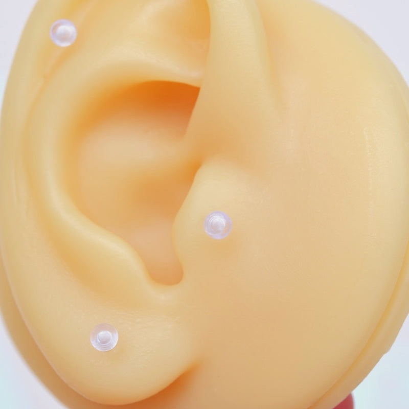 Antiallergic Bioplast Flexible Transparent Silicone Piercing Silicone Stud  Invisible Hypoallergenic