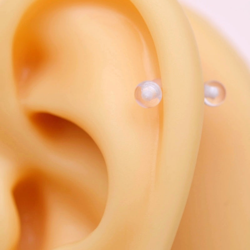 Bioflex Hypoallergenic Antiallergic Transparent Silicone Piercing - 8 mm Painless