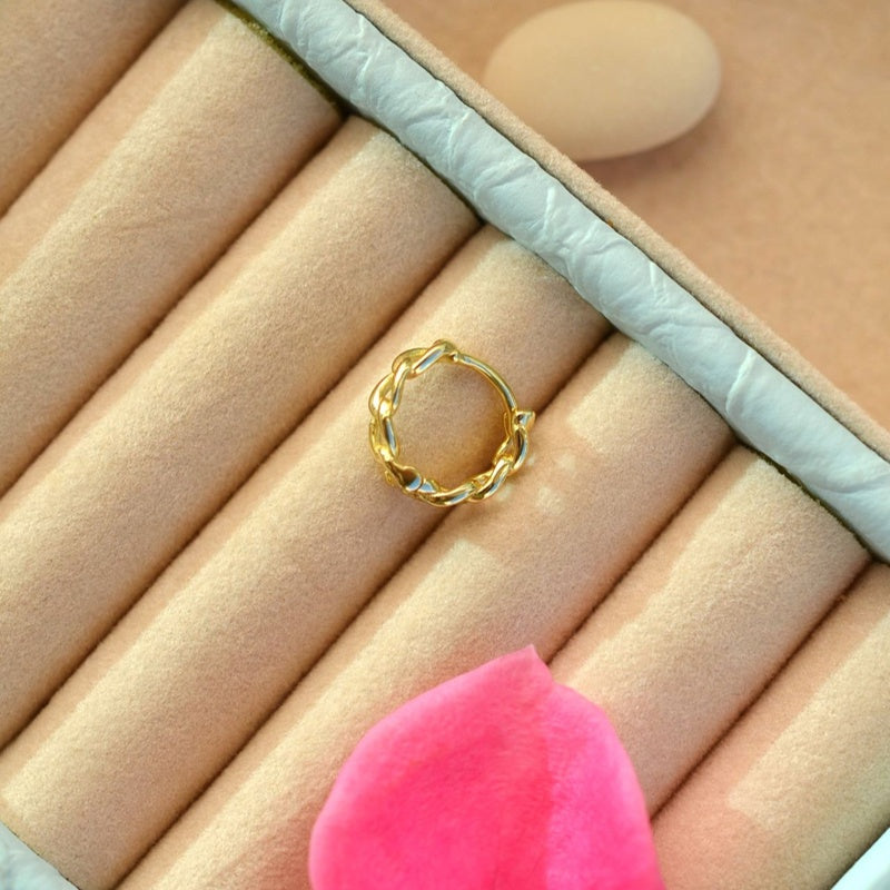 Chain Model Ring Piercing  Tragus Helix Cartilage Piercing Earrings Twisted Gift For Her Gold  Silver