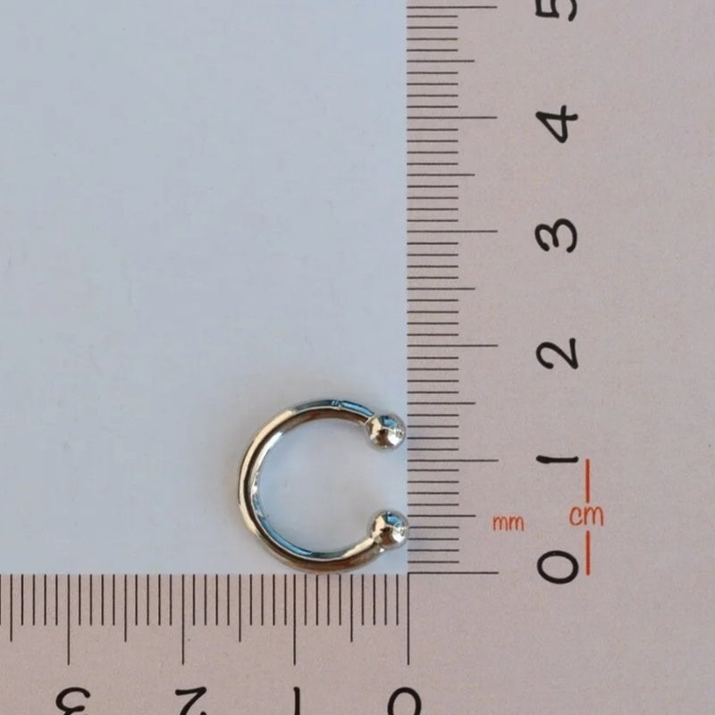 Compression Cartilage Earring Thin Flat Ear Cuff  Gold Silver