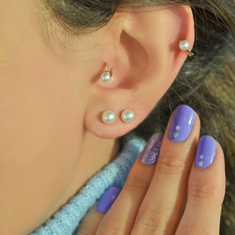 Pearl Earrings Pearl Studs Pearl Earring Set Stud Earrings