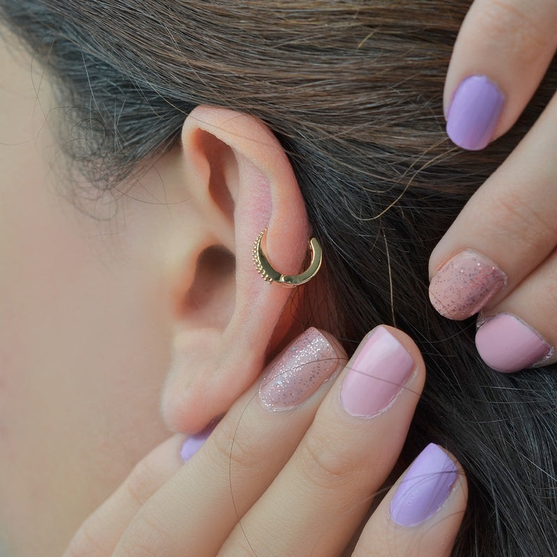 Mini Hoop Earrings, Stoned Earrings, Ring Earrings Piercing Tragus Helix Cartilage Earring with Zircon Stone