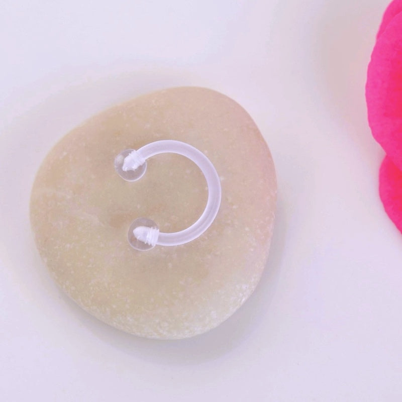 Flexible Bioflex Silicone Tragus Horseshoe Piercing, Hypoallergenic Nose Piercing