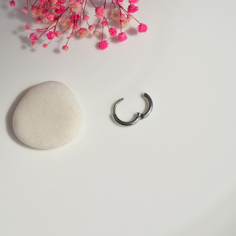 Flat  Ring Earrings, Hoop Earrings,  Piercing for Helix and Cartilage Gold Silver Gift For Her
