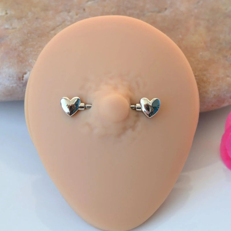 Heart  Nipple Piercing Nipple Barbells Nipple Bar Body Piercing Bridge Barbells Body Jewelry
