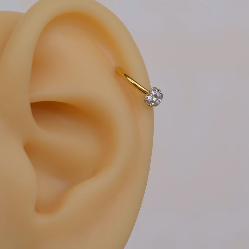 Horseshoe Earring  Piercing for Smiley Ring Barbell Nose Ring  Lip Eyebrow Nose Bar , Helix, Tragus, Cartilage Gold and Silver