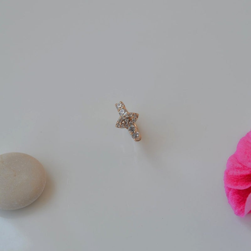 Evil eye Small Eye Ring Helix Piercing Cartilage Lobe Earrings  Birthstone Single Piece