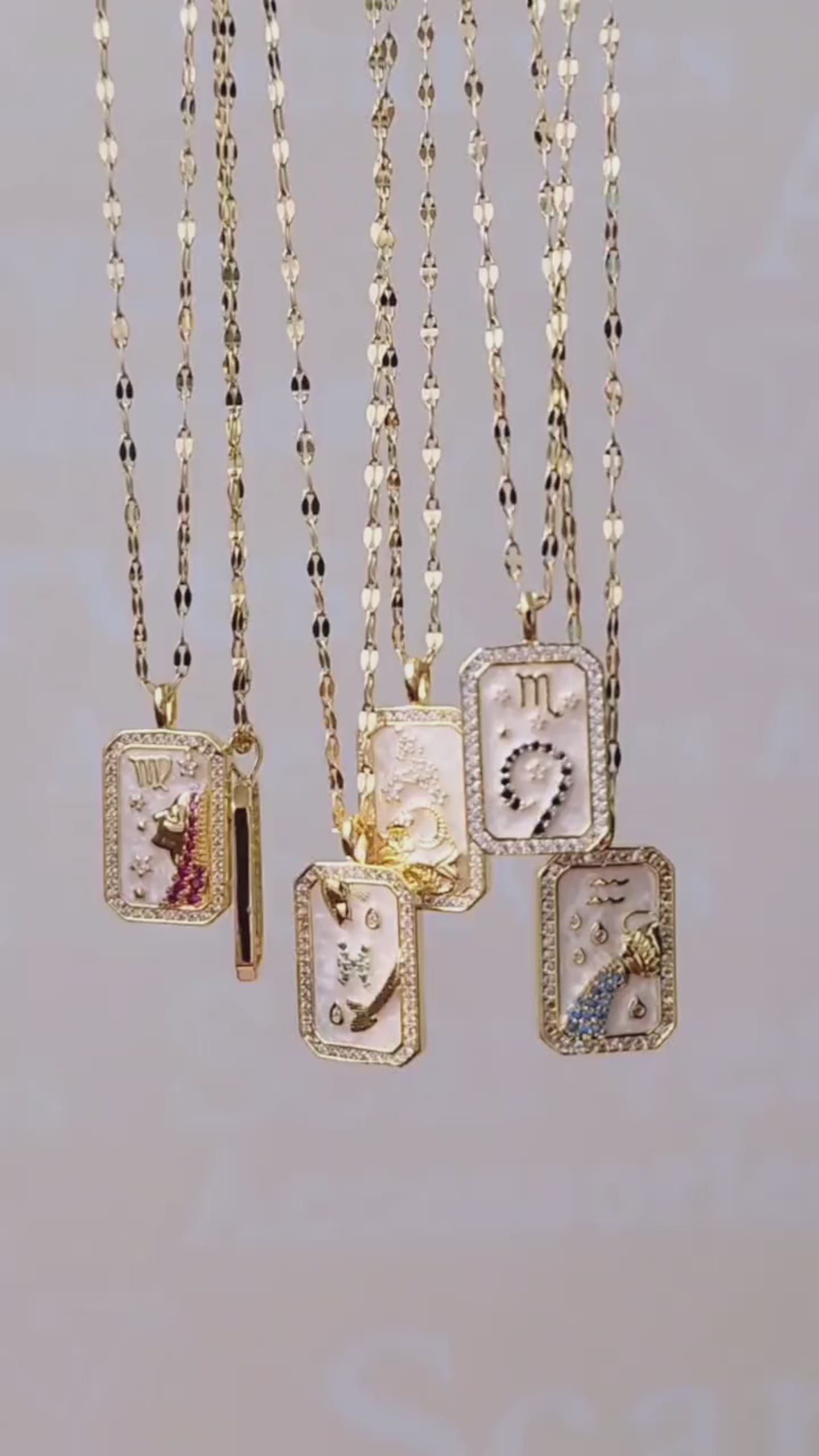 Zodiac Necklace, 12 Zodiac Sign, Necklace, Astrology Signs,Zodiac Pendant, Pendant Necklace Birth Sign Silver And Gold